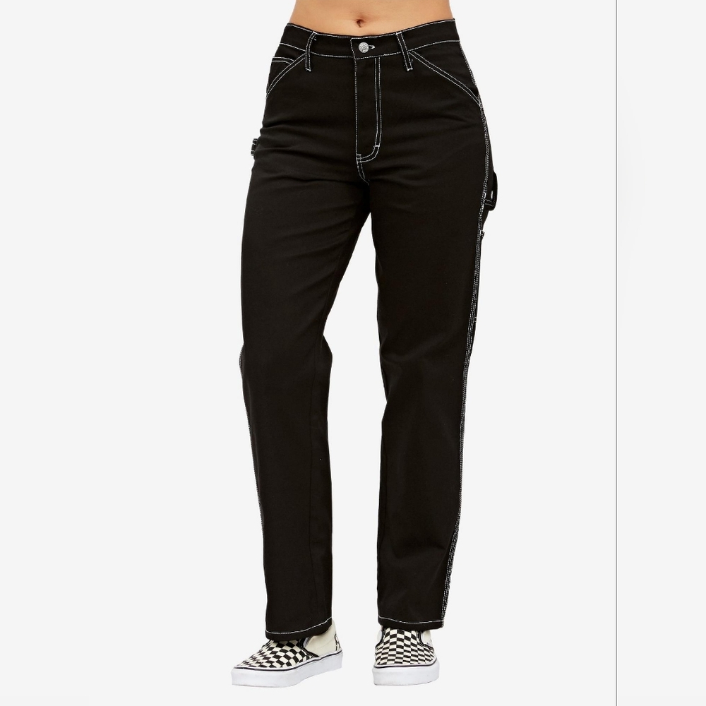 DICKIES Black Contrast Carpenter Pants Size 26